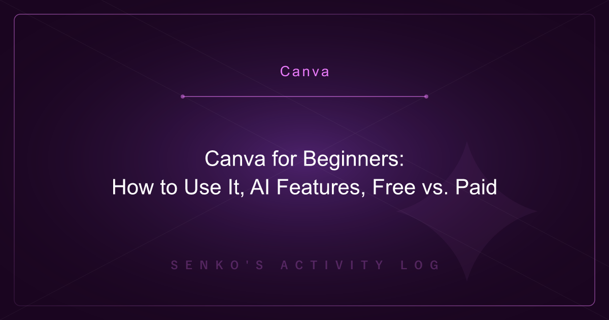 Canva for Beginners: How to Use It, AI Features, Free vs. Paid