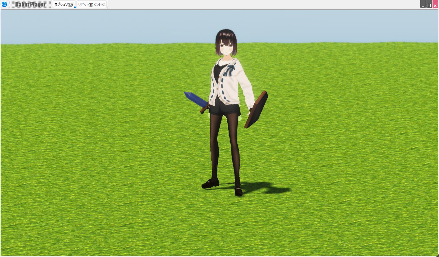 Making an Action Game with Bakin: Equipping Weapons and Armor on an Imported VRoid