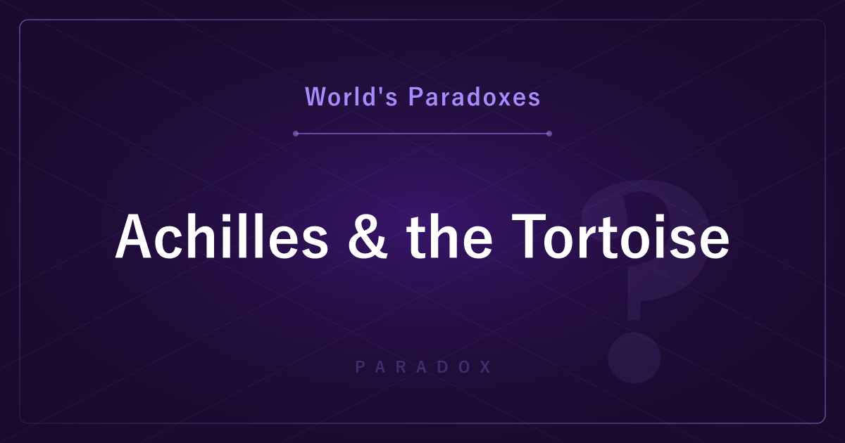 Achilles and the Tortoise — Can the Fastest Hero Never Catch the Slowest Animal?