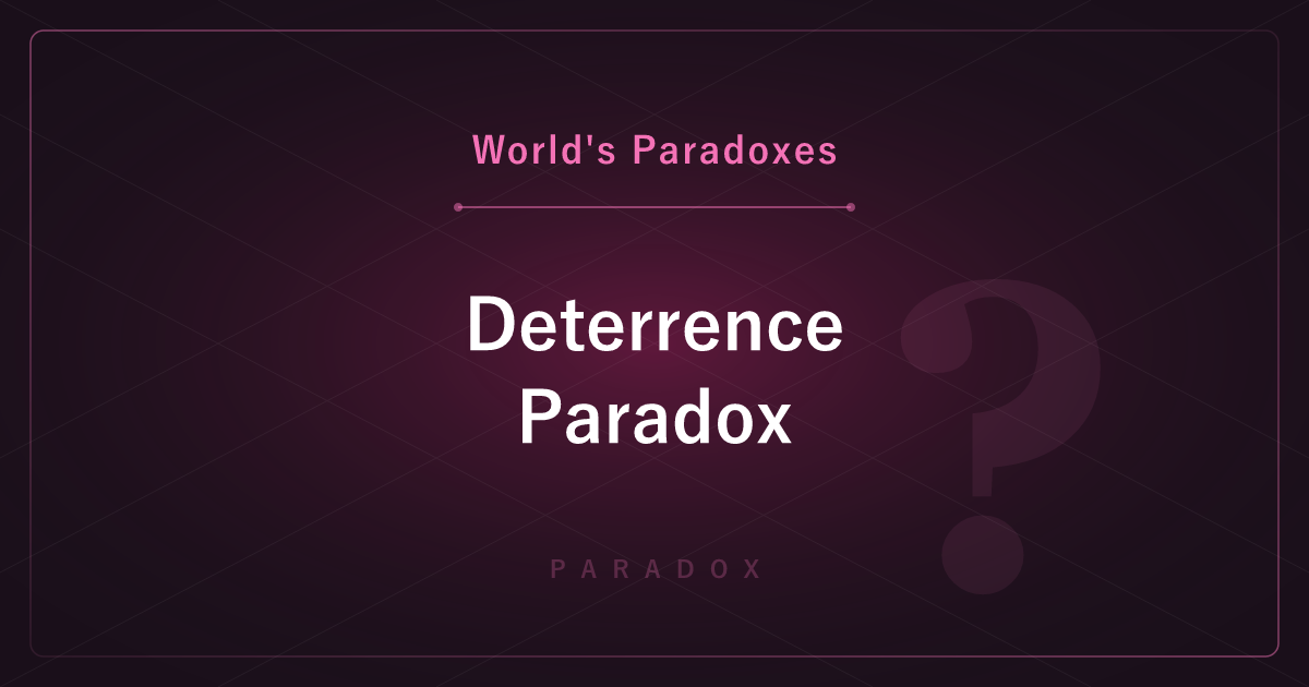 The Deterrence Paradox — Weapons Kept to Ensure They Are Never Used