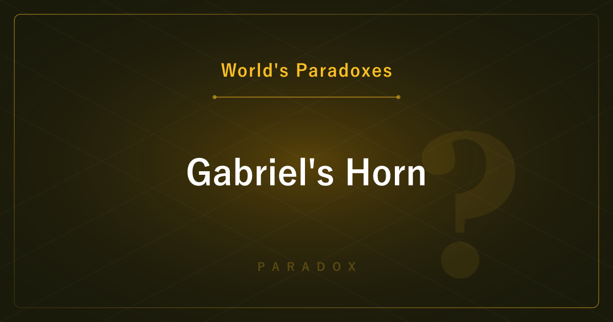 Gabriel's Horn — Finite Volume but Infinite Surface Area