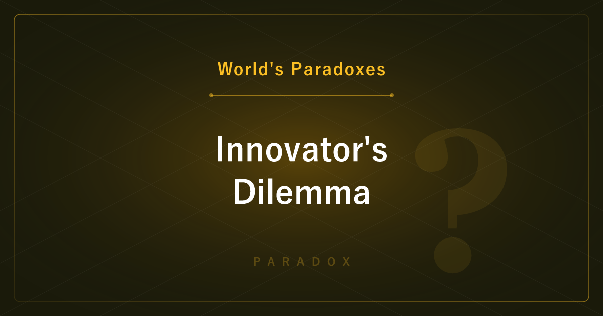 The Innovator's Dilemma — Why Great Companies Fail by Doing Everything Right