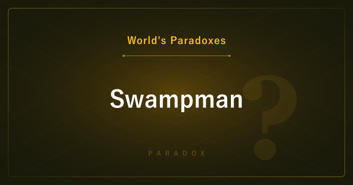 The Swampman — Is a Perfect Accidental Copy Really the Same Person?