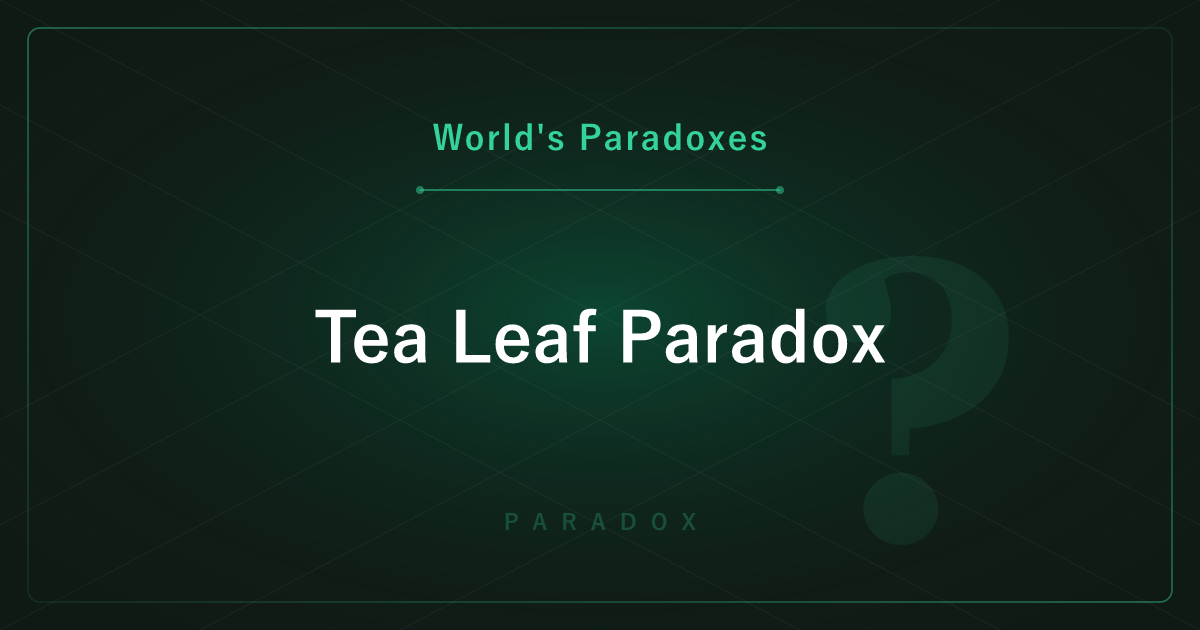 The Tea Leaf Paradox — Why Do Tea Leaves Gather in the Center, Not the Edges?