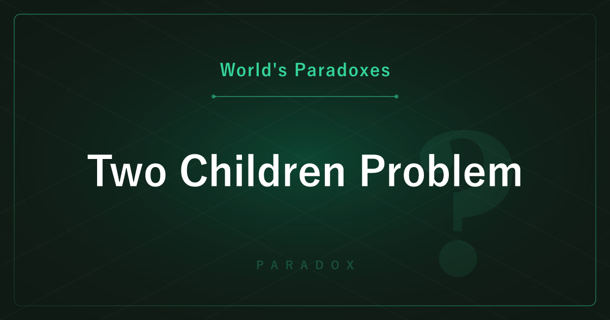 The Two Children Problem — 'At Least One Is a Boy' Changes the Probability