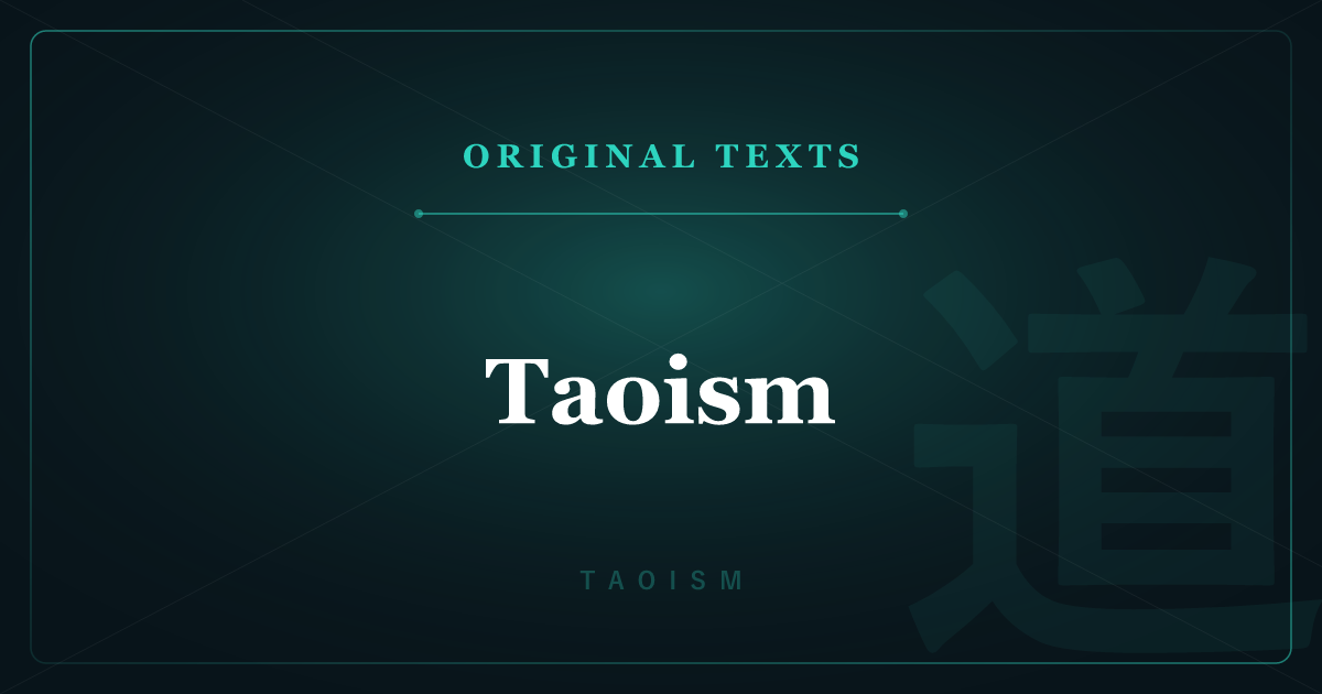 Taoism's Original Texts: Lao-Zhuang Thought and the Daozang