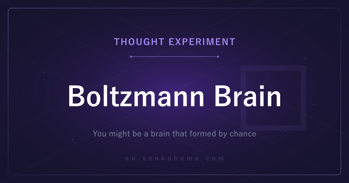 Boltzmann Brain — You May Be a Brain Formed by Chance