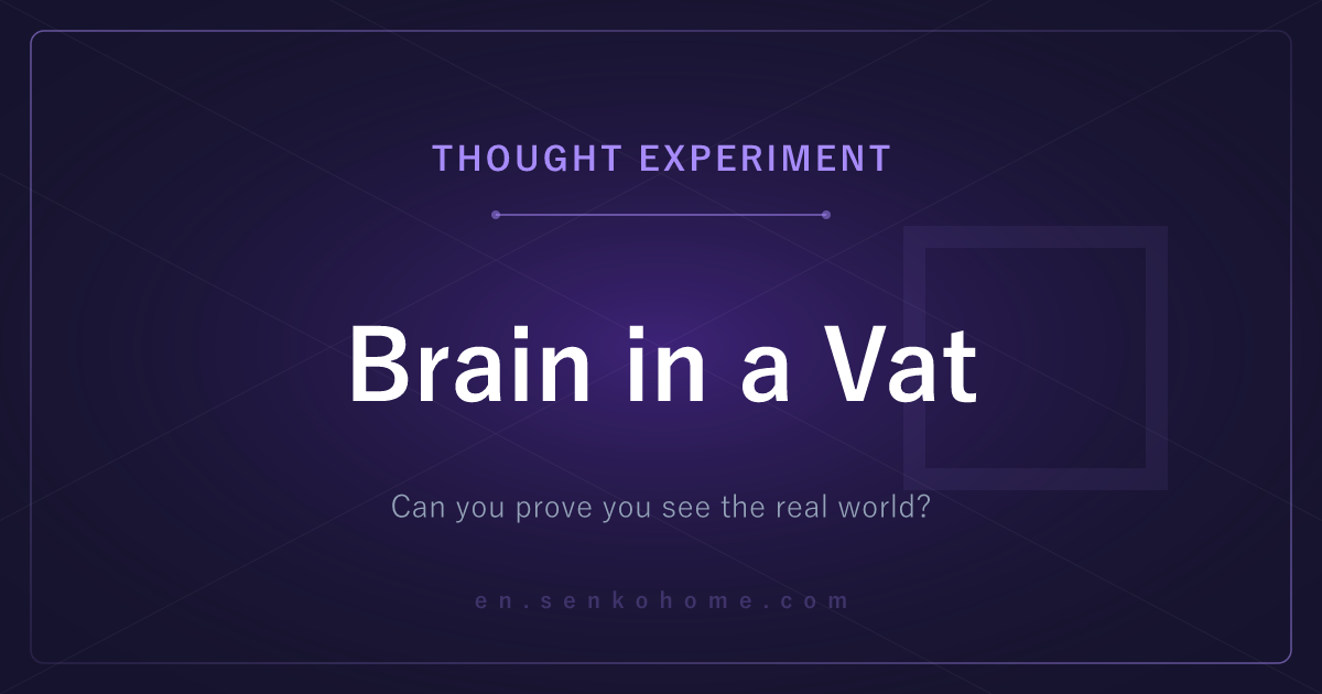 Brain in a Vat — Can You Prove You See the Real World?