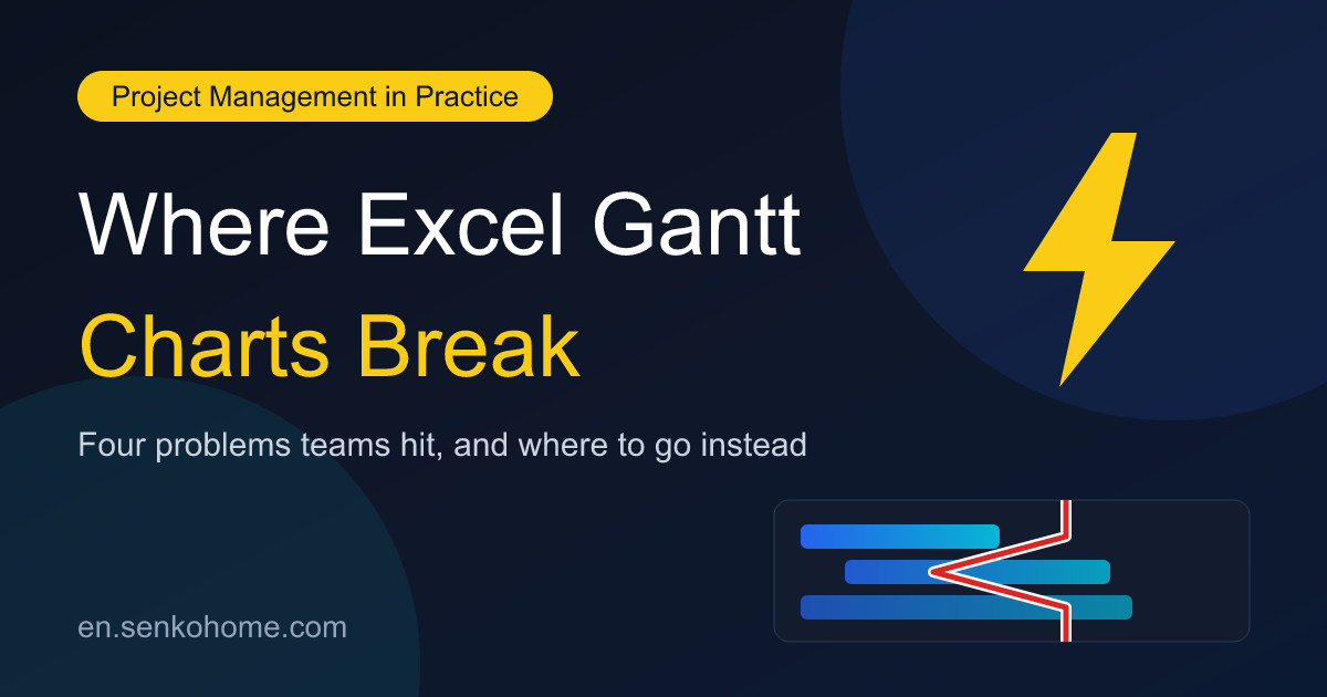 Where Excel Gantt Charts Break: 4 Problems and a Free Alternative