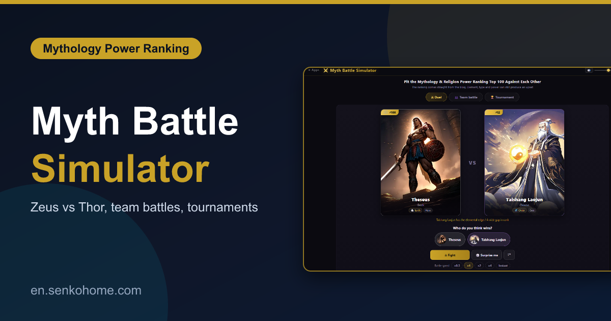 Myth Battle Simulator: Zeus vs Thor, and Who Can Beat #1