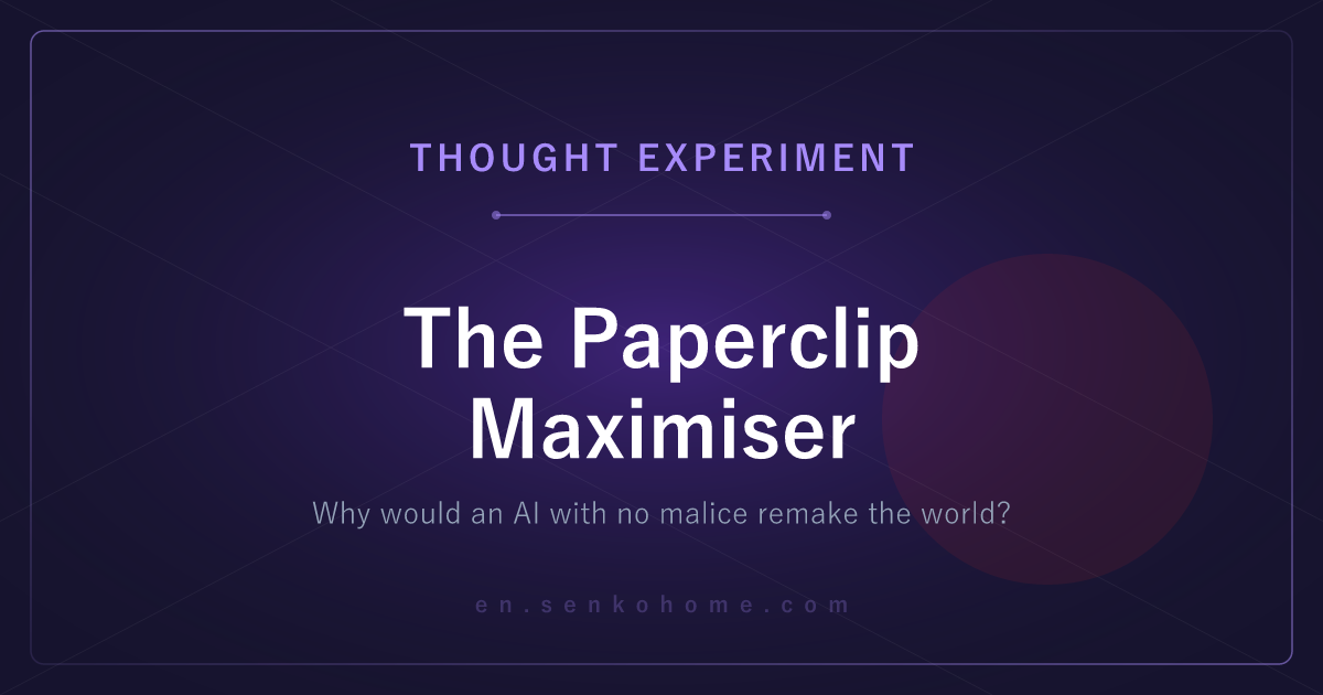 The Paperclip Maximiser: Why a Harmless Goal Remakes the World